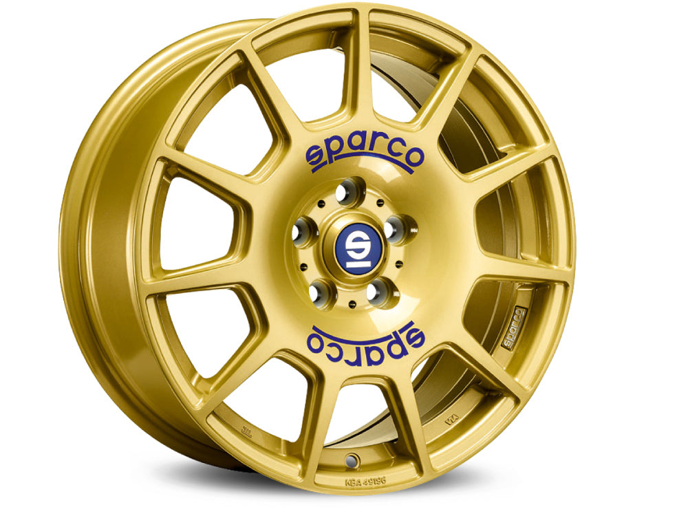 Sparco Terra Race Gold + Blue Lettering