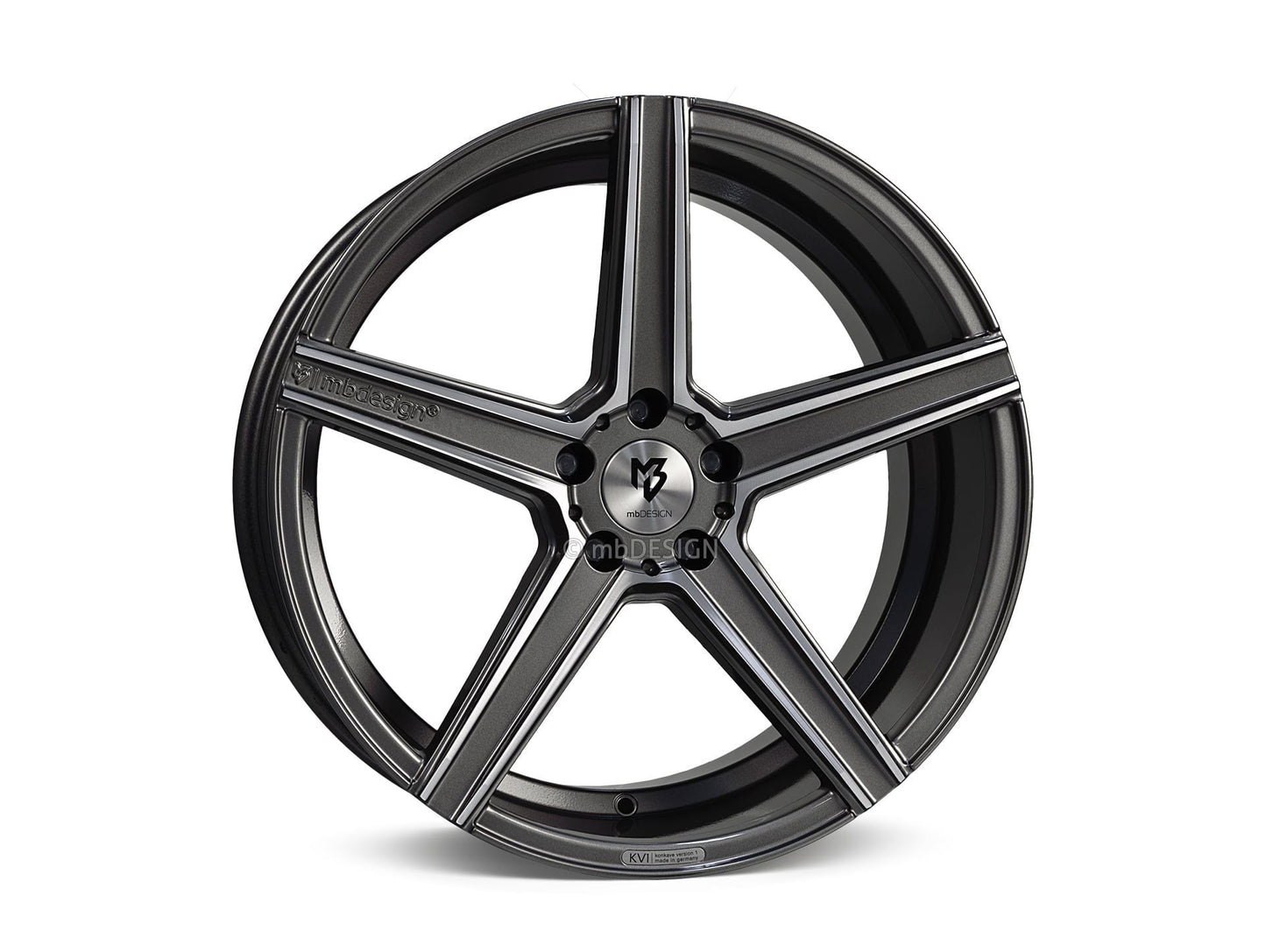 mbDesign Alufelgen MB KV1 19 Zoll - grau glänzend poliert - gepfeffert.com