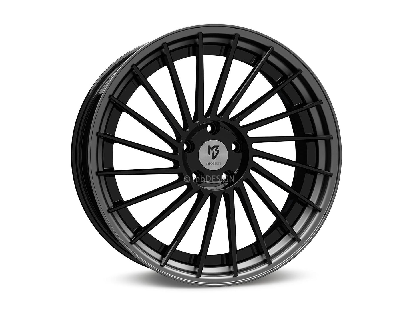 mbDesign Alufelgen MB VR3.2 2-tlg 21 Zoll - schwarz glänzend/grau matt