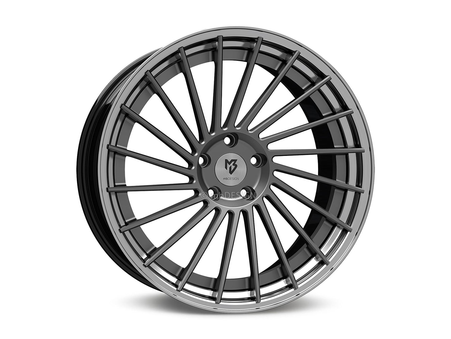 mbDesign Alufelgen MB VR3.2 DC 2-tlg 21 Zoll - grau matt/schwarz glänzend poliert