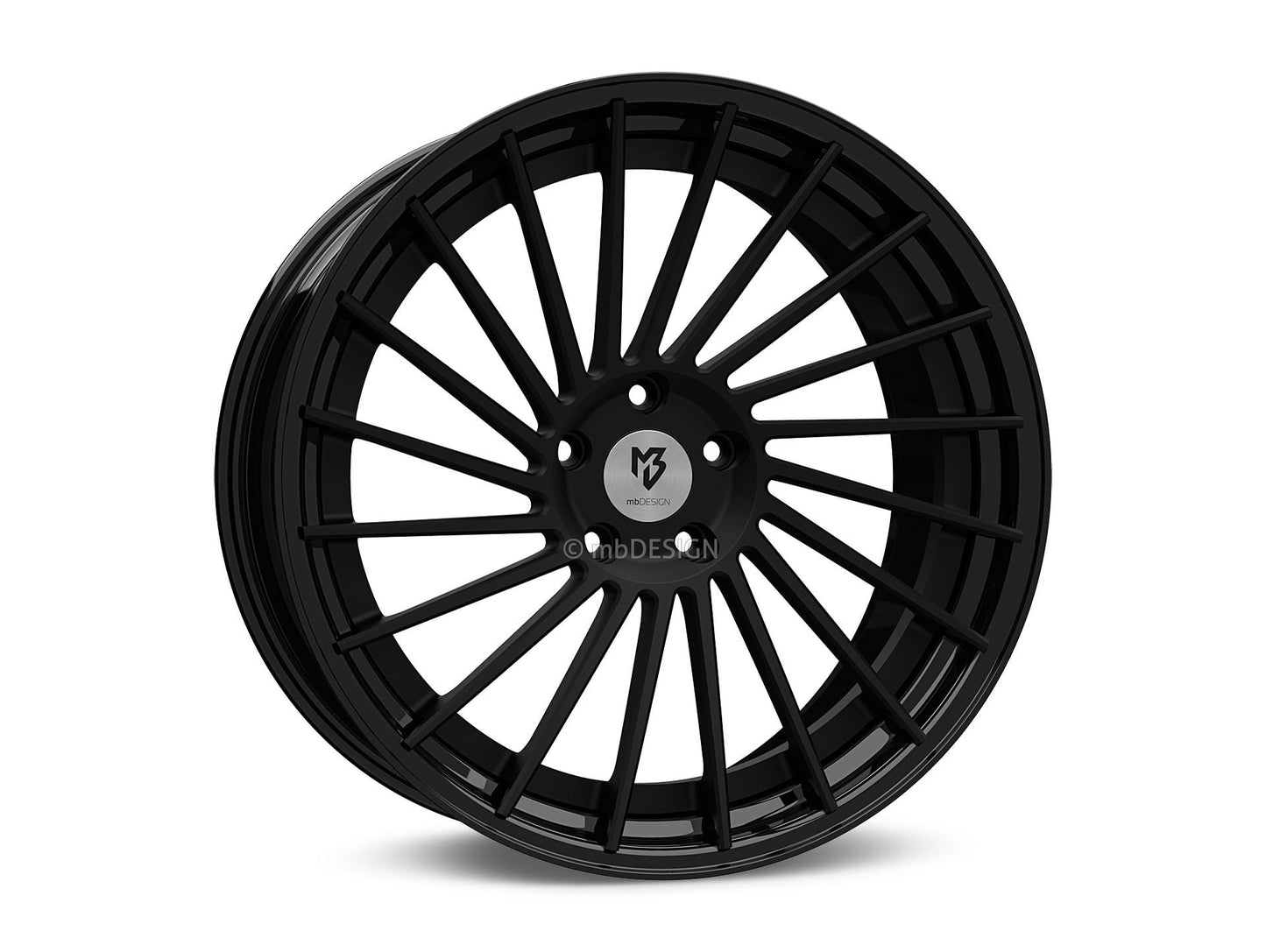 mbDesign Alufelgen MB VR3.2 DC 2-tlg 21 Zoll - schwarz stumpfmatt/schwarz glänzend