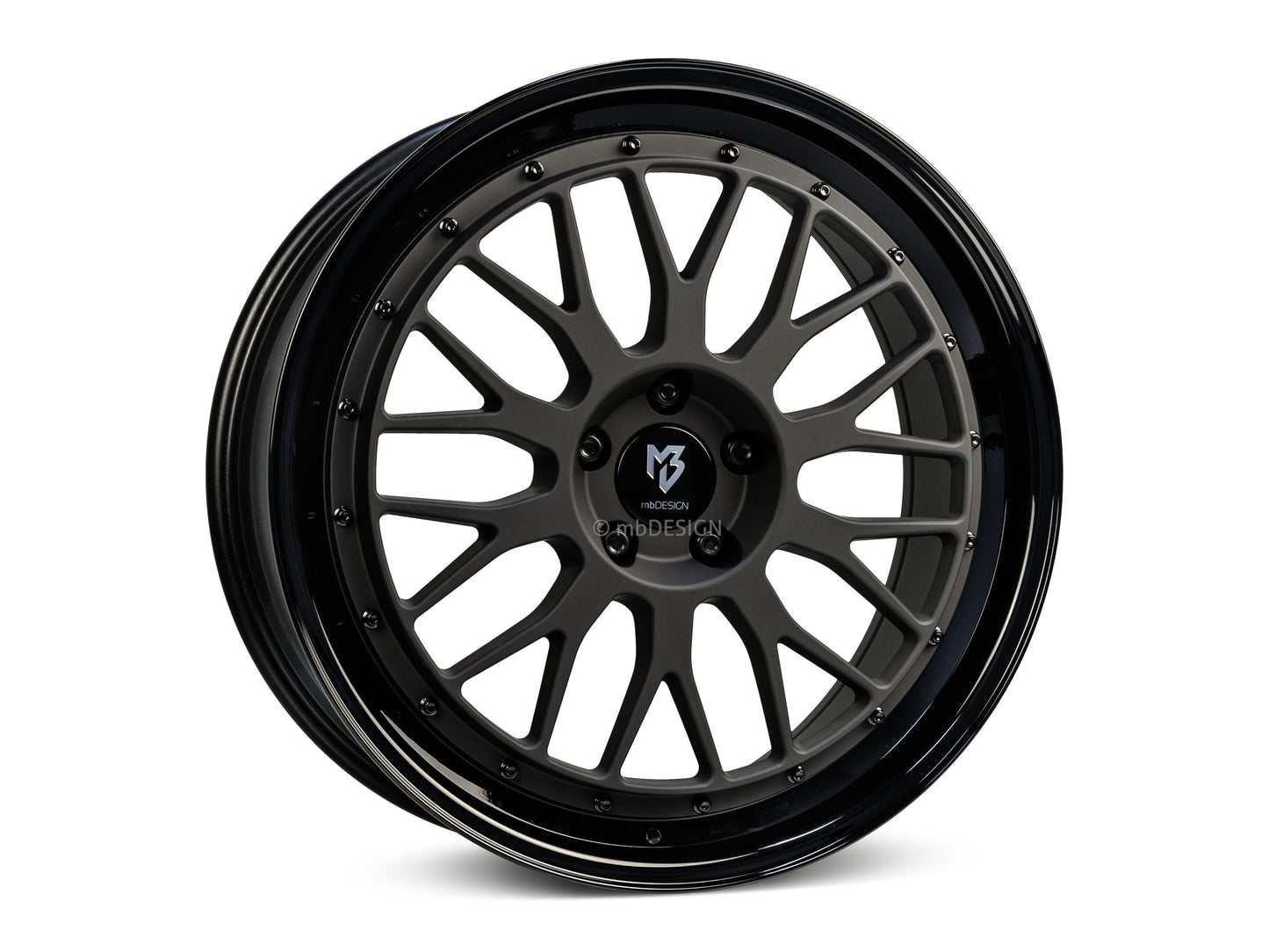 mbDesign Alufelgen MB LV1 19 Zoll - schwarz stumpfmatt/schwarz glänzend - gepfeffert.com