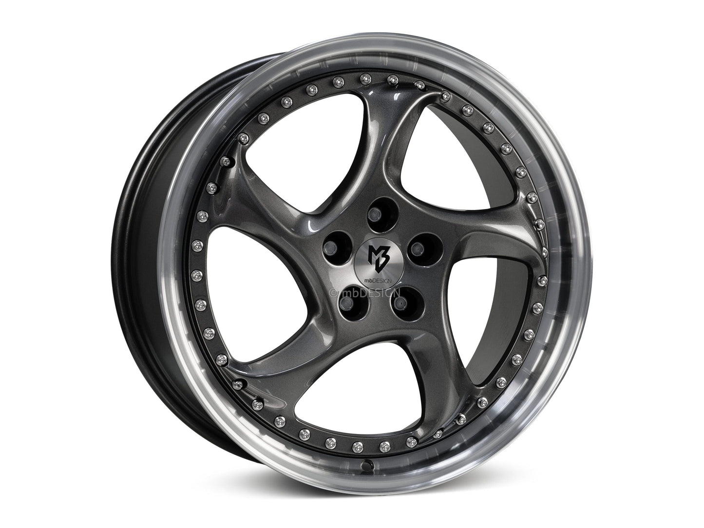 mbDesign Alufelgen MB TURBO S 19 Zoll - grau glänzend poliert