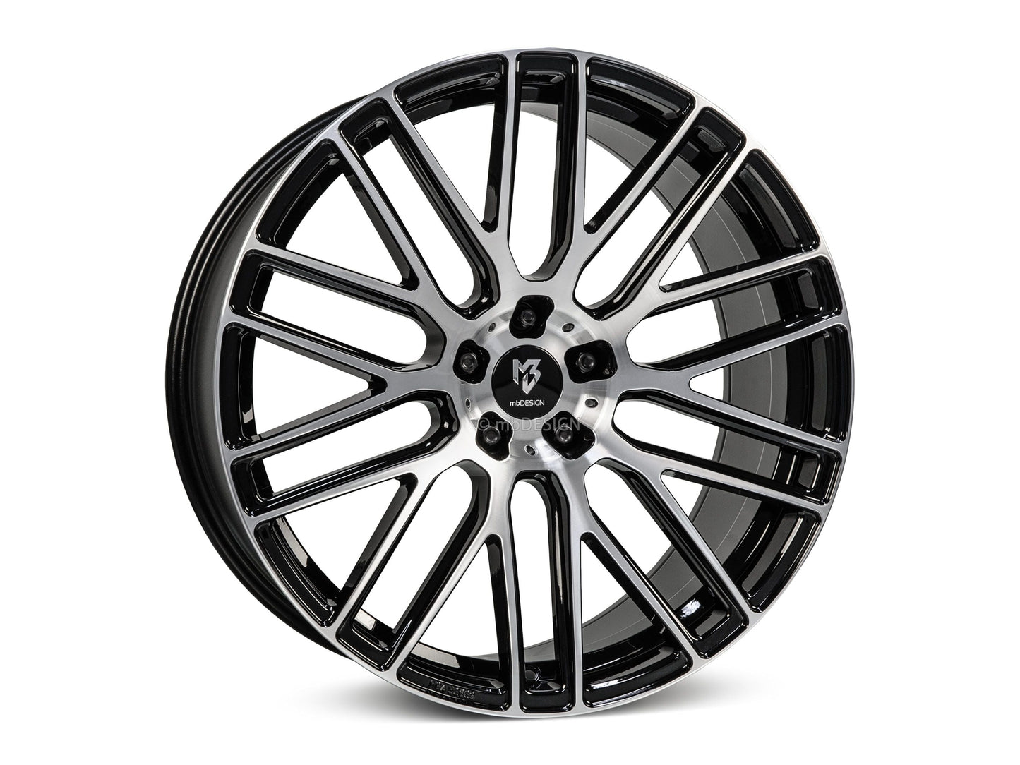 mbDesign Alufelgen MB KV4 C 22 Zoll - schwarz glänzend poliert