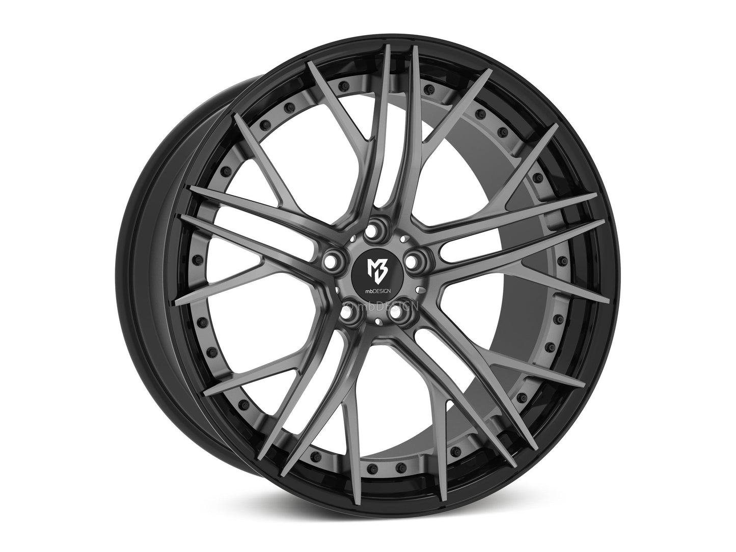 mbDesign Alufelgen MB SF1.3 C 3-tlg 20 Zoll - grau matt/schwarz glänzend