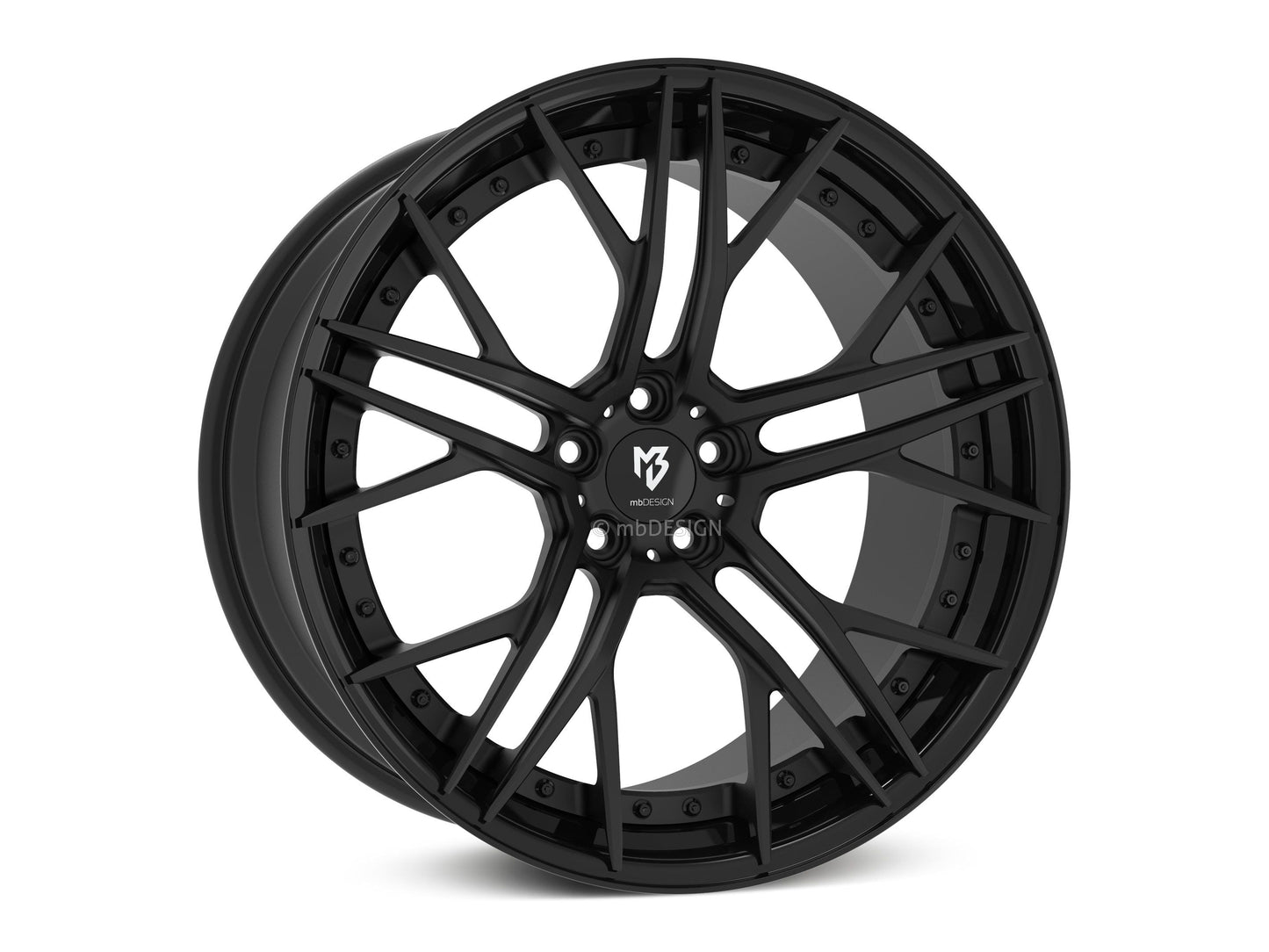 mbDesign Alufelgen MB SF1.3 DC 3-tlg 21 Zoll - schwarz stumpfmatt/schwarz glänzend