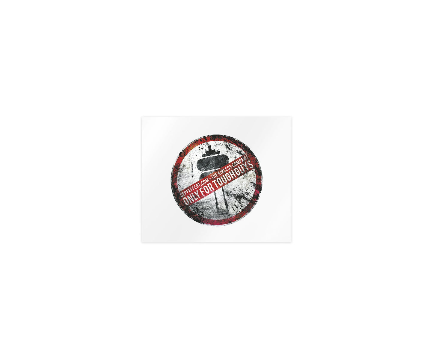 gepfeffert.com® Only for tough guys Aufkleber 9,5x9,5 cm - gepfeffert.com