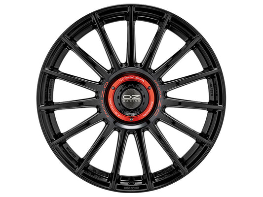 OZ Superturismo Evoluzione Gloss Black + Red Lettering