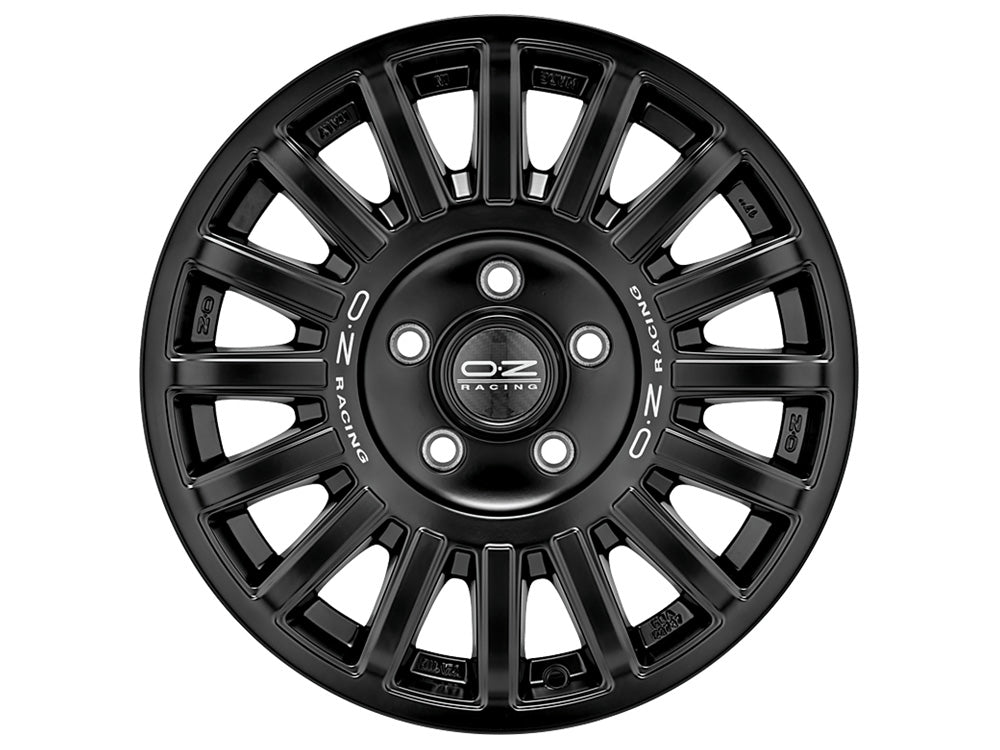 OZ Rally Raid Matt Black + Silver Lettering
