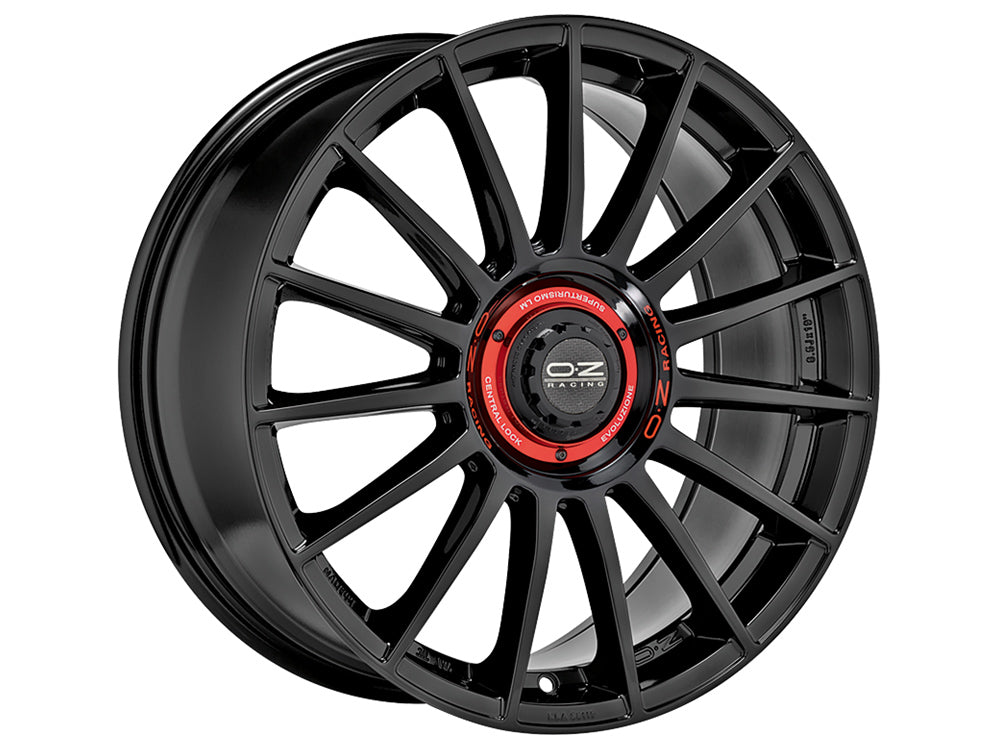 OZ Superturismo Evoluzione Gloss Black + Red Lettering