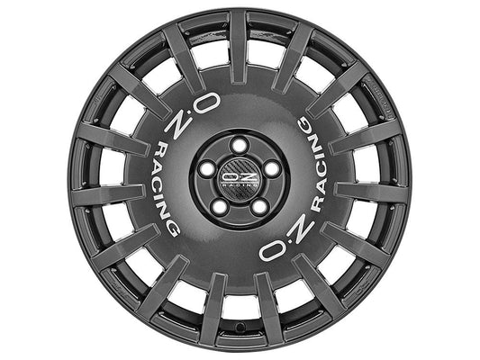 OZ Rally Racing Dark Graphite Silver Lettering