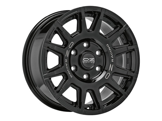 OZ Rally Legend Gloss Black + Dark Lettering