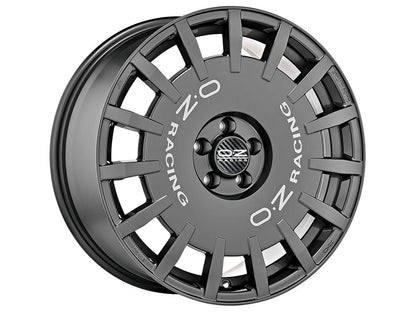OZ Rally Racing Dark Graphite Silver Lettering