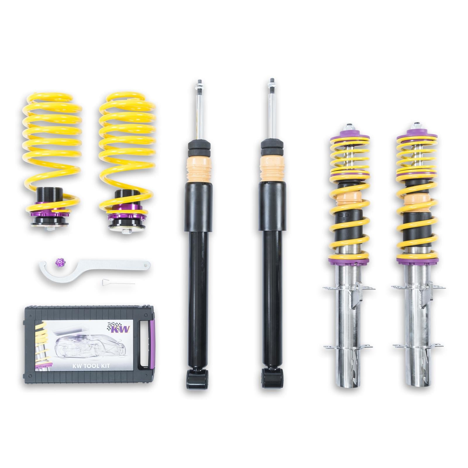 KW Gewindefahrwerk INOX V2 für Audi A3 8L / TT 8N , Seat Leon 1M , Golf IV , New Beetle 9c - gepfeffert.com