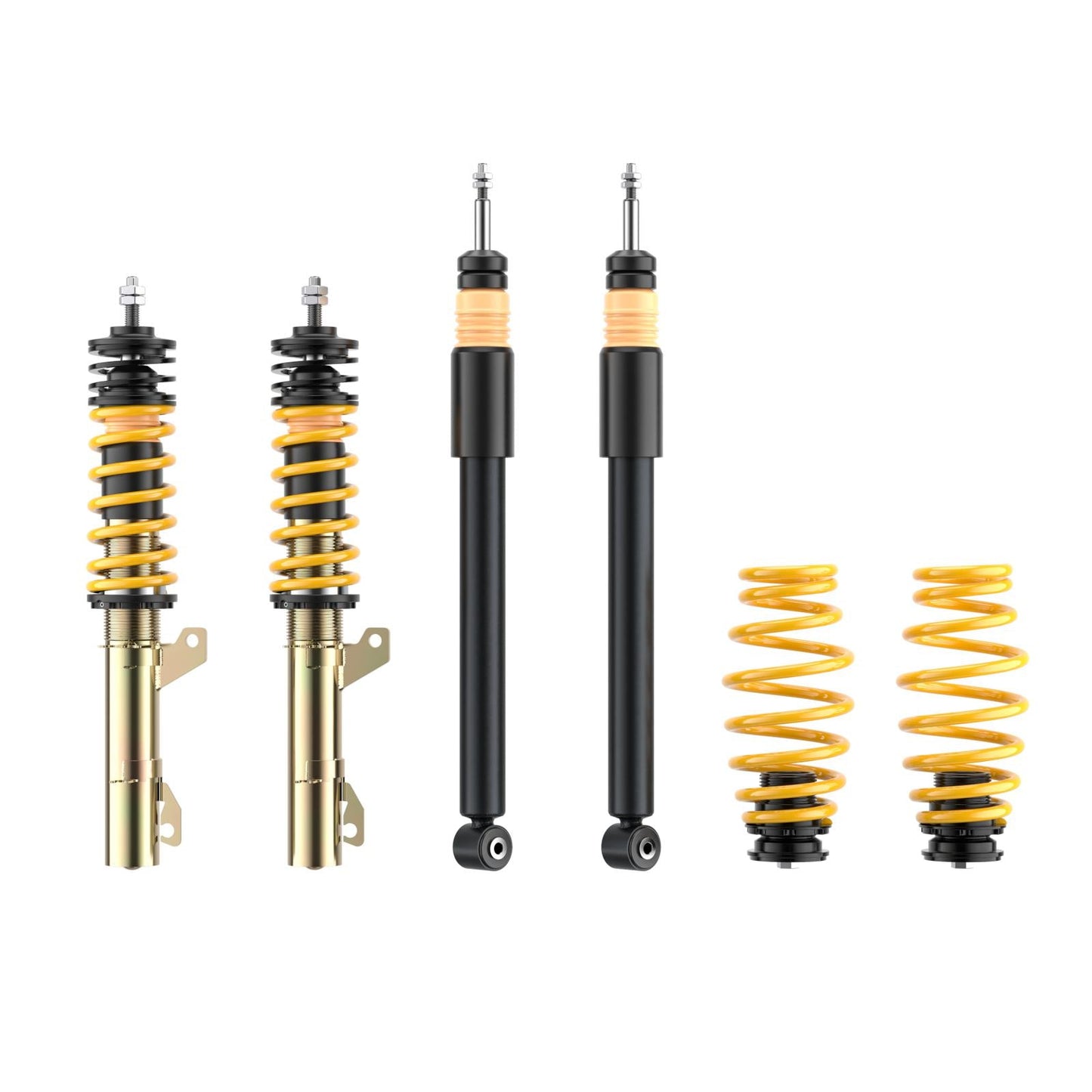 ST XA Gewindefahrwerk Stahl verzinkt (mit Härteverstellung) für Seat Toledo (1M) / Skoda Octavia (1U) / Seat Leon (1M) / VW Golf IV/Bora (1J) - gepfeffert.com