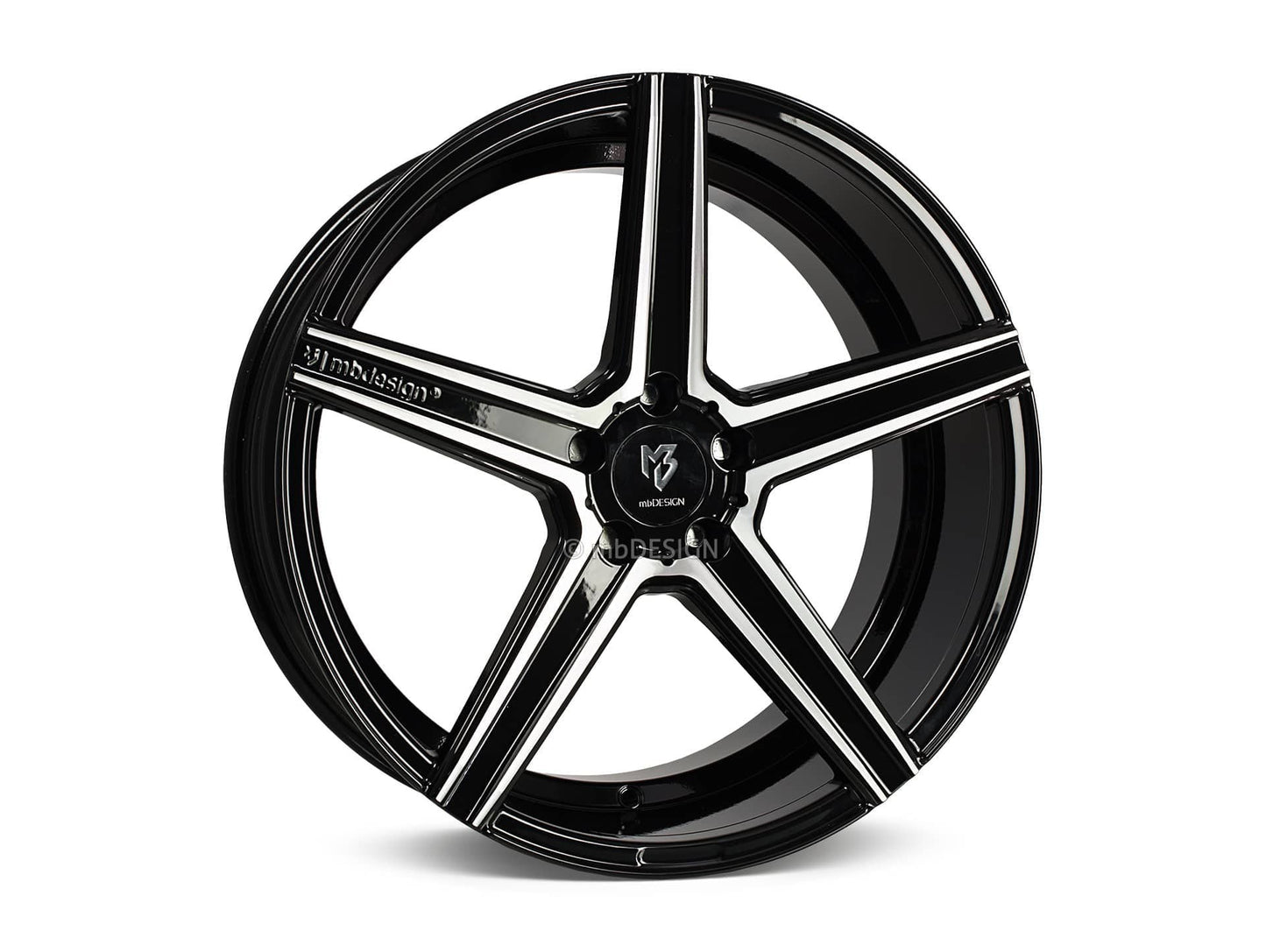 mbDesign Alufelgen MB KV1 23 Zoll - schwarz glänzend poliert