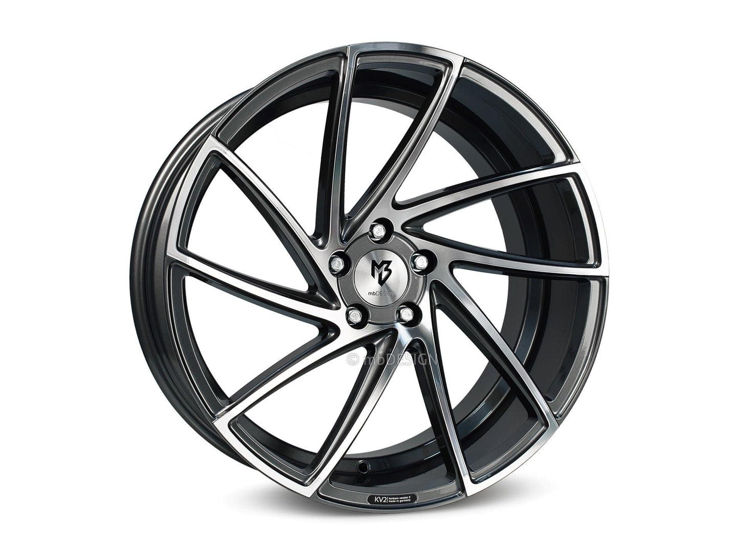 mbDesign Alufelgen MB KV2 19 Zoll - grau glänzend poliert - gepfeffert.com
