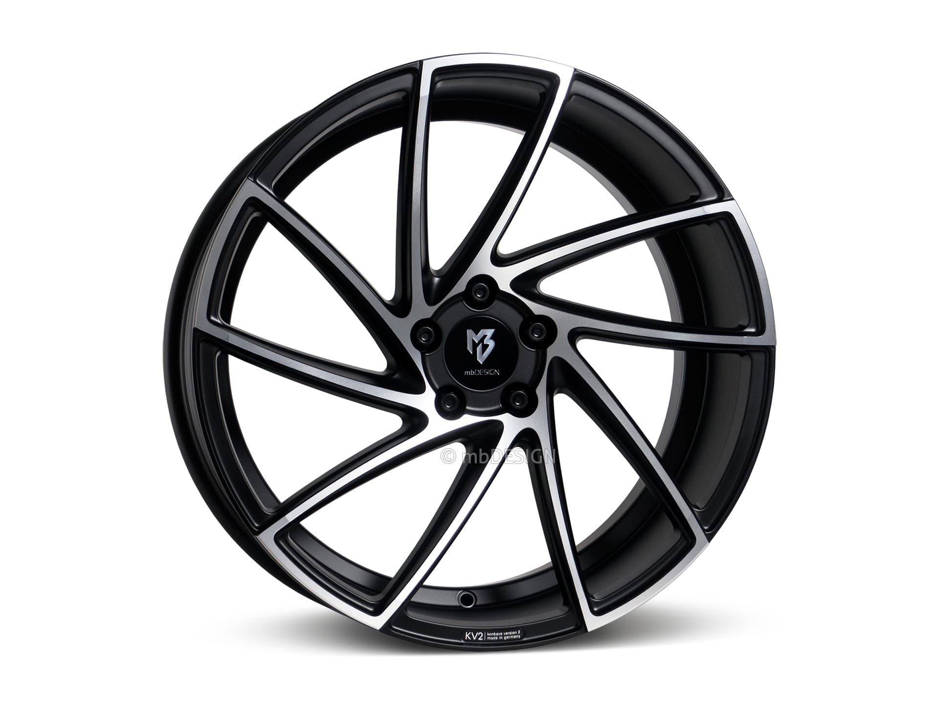 mbDesign Alufelgen MB KV2 19 Zoll - schwarz matt poliert - gepfeffert.com