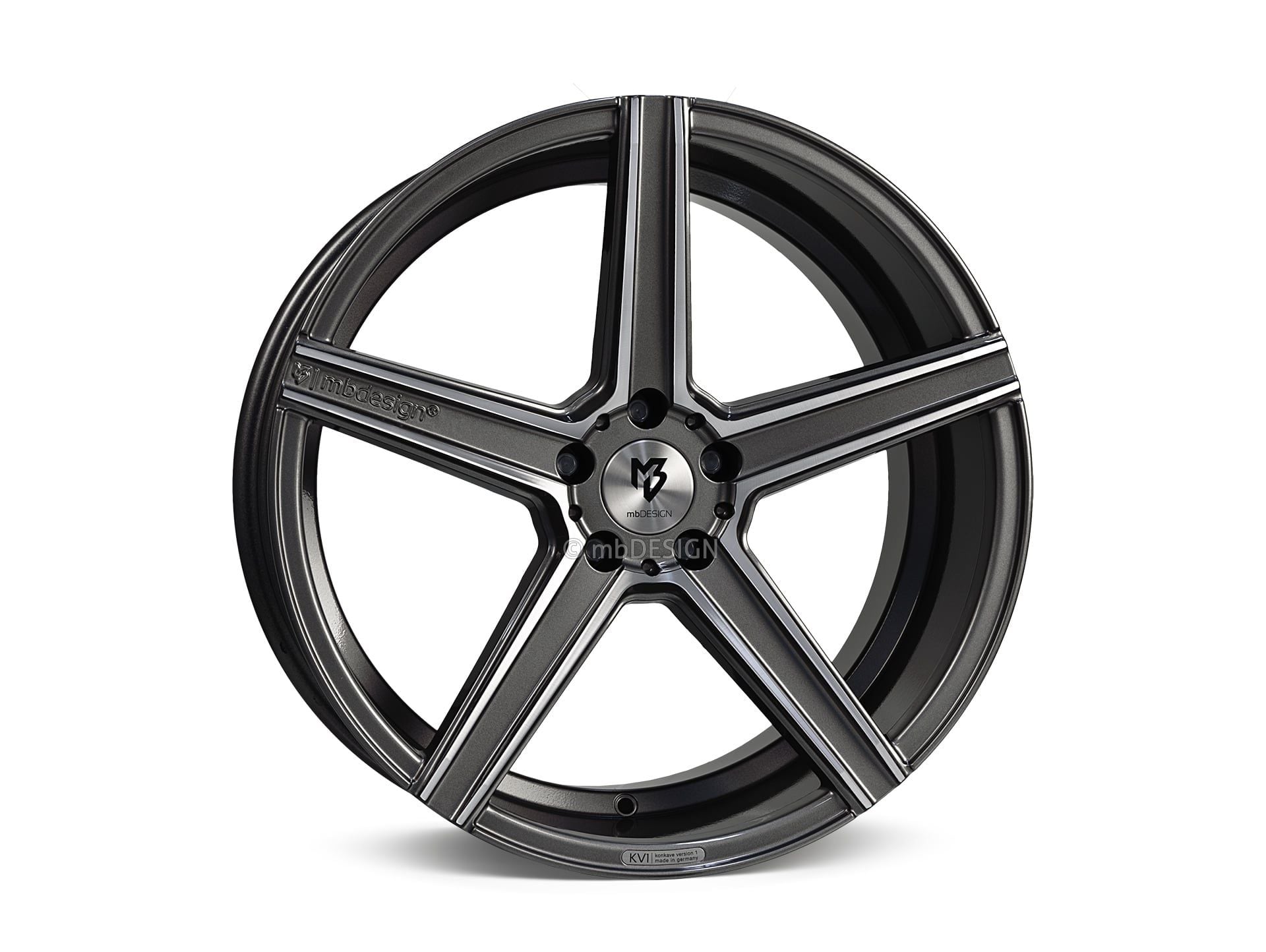 mbDesign Alufelgen MB KV1 19 Zoll - grau glänzend poliert - gepfeffert.com