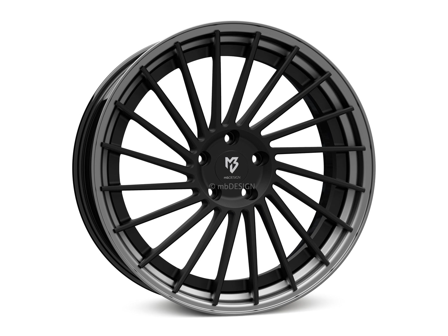 mbDesign Alufelgen MB VR3.2 2-tlg 20 Zoll - schwarz stumpfmatt/grau matt