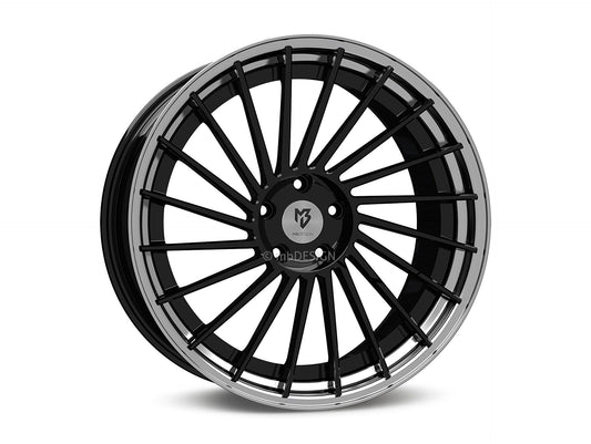 mbDesign Alufelgen MB VR3.2 DC 2-tlg 21 Zoll - schwarz glänzend/schwarz glänzend poliert