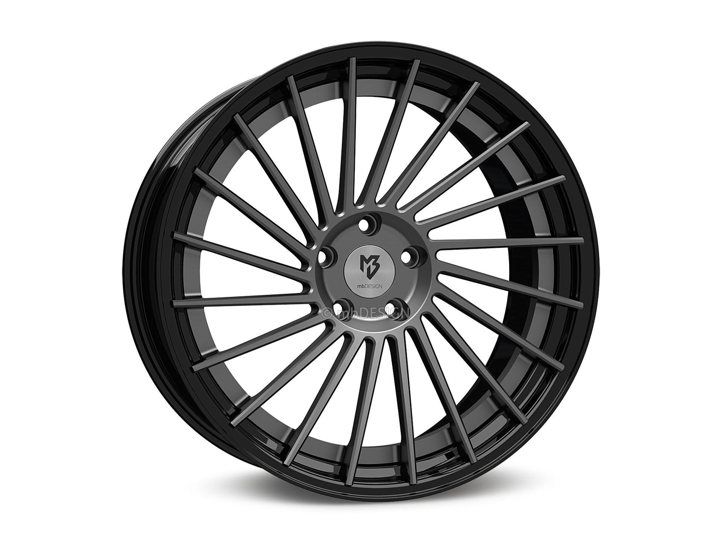 mbDesign Alufelgen MB VR3.2 DC 2-tlg 20 Zoll - grau matt/schwarz glänzend