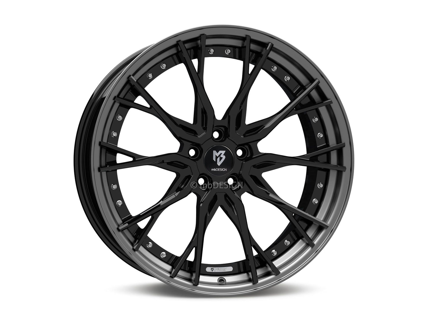 mbDesign Alufelgen MB KV3.2 DC 2-tlg 21 Zoll - schwarz glänzend/grau matt