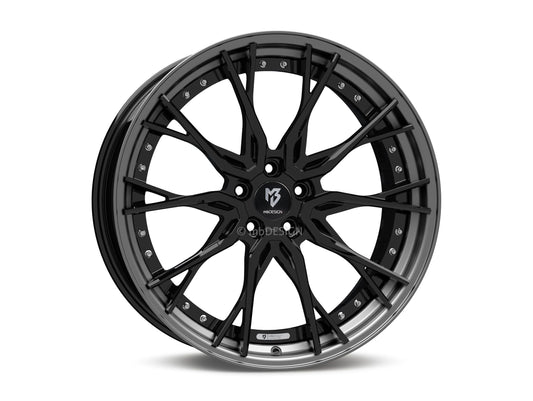 mbDesign Alufelgen MB KV3.2 DC 2-tlg 21 Zoll - schwarz glänzend/grau matt