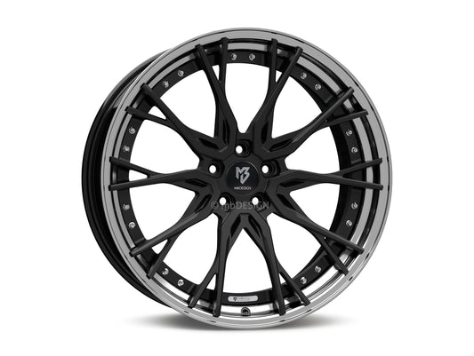 mbDesign Alufelgen MB KV3.2 DC 2-tlg 21 Zoll - schwarz stumpfmatt/schwarz glänzend poliert