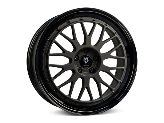mbDesign Alufelgen MB LV1 20 Zoll - schwarz stumpfmatt/schwarz glänzend