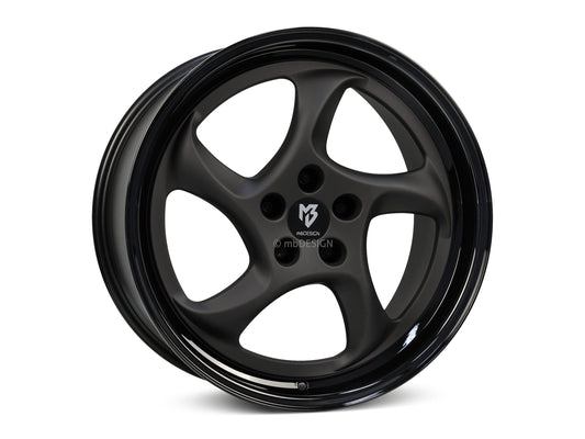 mbDesign Alufelgen MB TURBO 19 Zoll - schwarz stumpfmatt/schwarz glänzend
