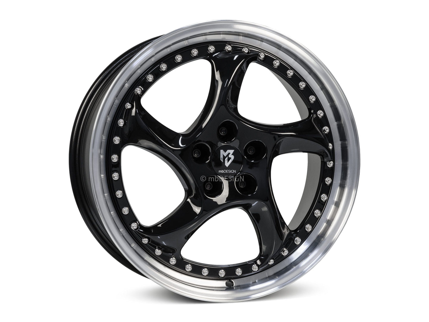 mbDesign Alufelgen MB TURBO S 19 Zoll - schwarz glänzend poliert