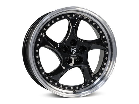 mbDesign Alufelgen MB TURBO S 19 Zoll - schwarz glänzend poliert