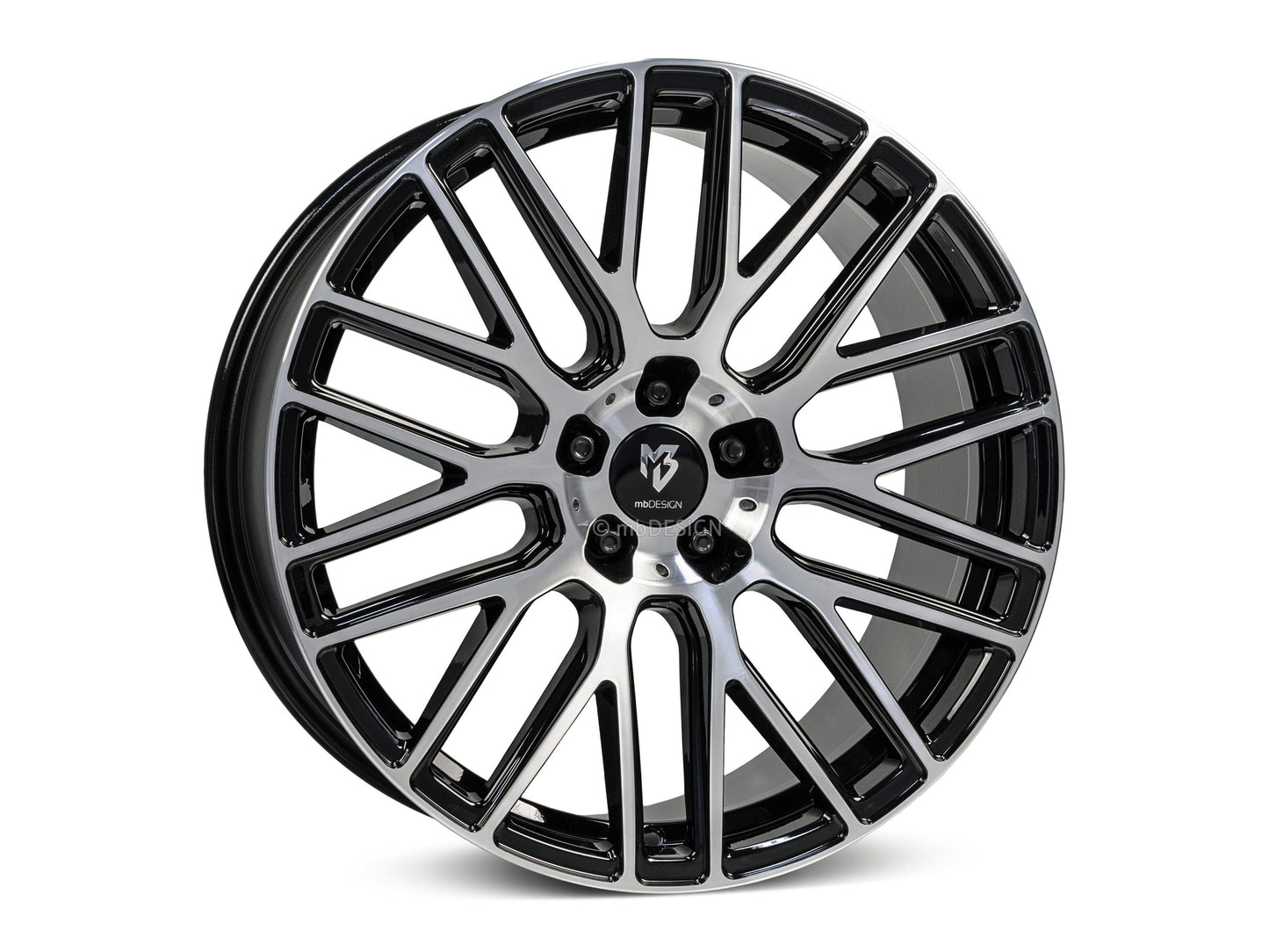 mbDesign Alufelgen MB KV4 20 Zoll - schwarz glänzend poliert