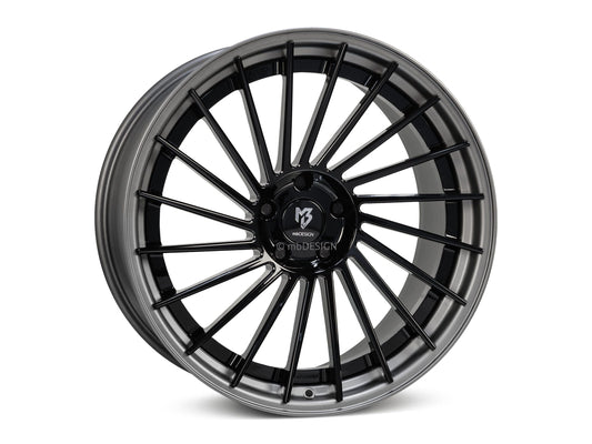 mbDesign Alufelgen MB VR3.2 DC 2-tlg 20 Zoll - schwarz glänzend/grau matt