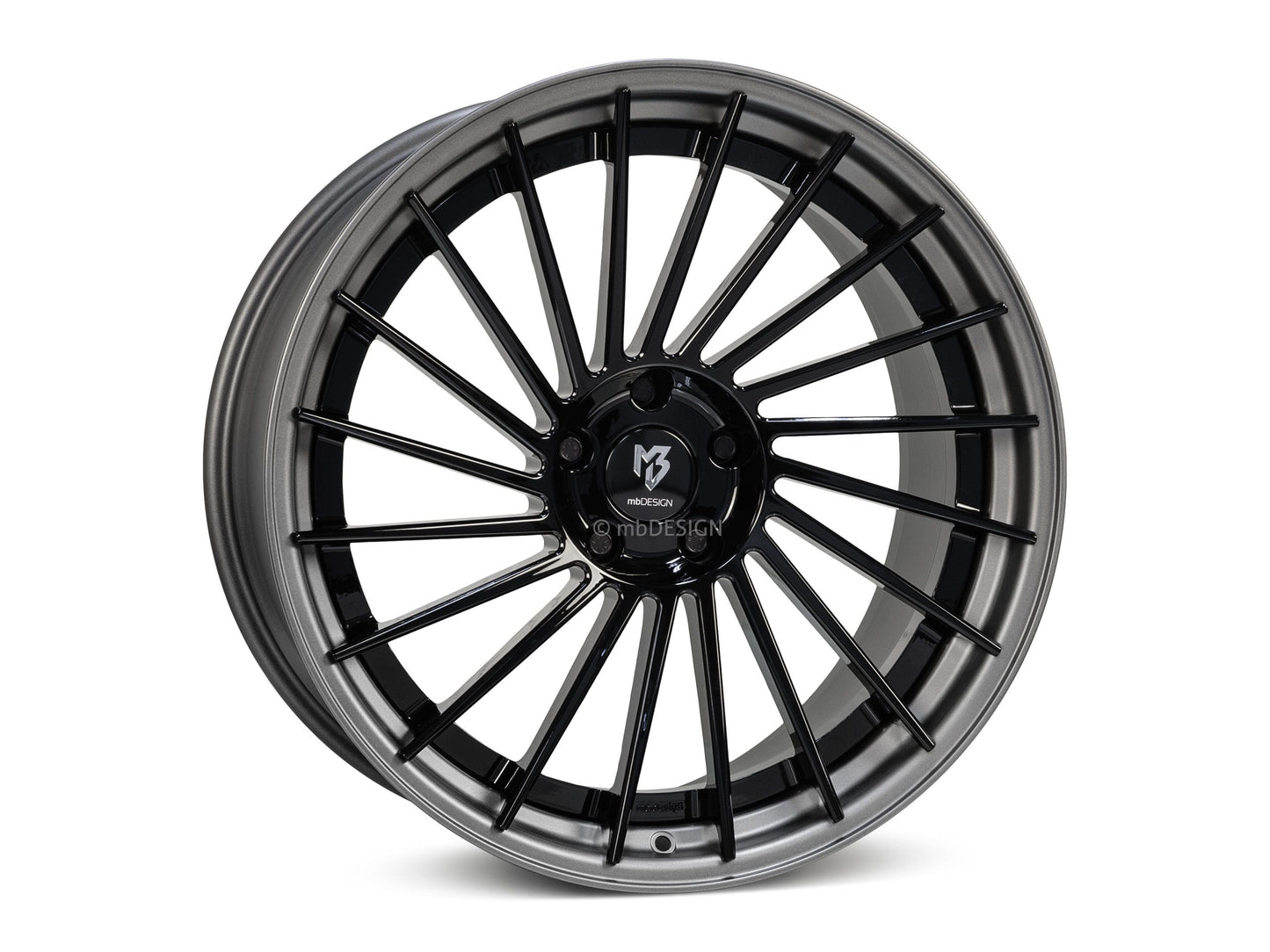 mbDesign Alufelgen MB VR3.2 DC 2-tlg 21 Zoll - schwarz glänzend/grau matt