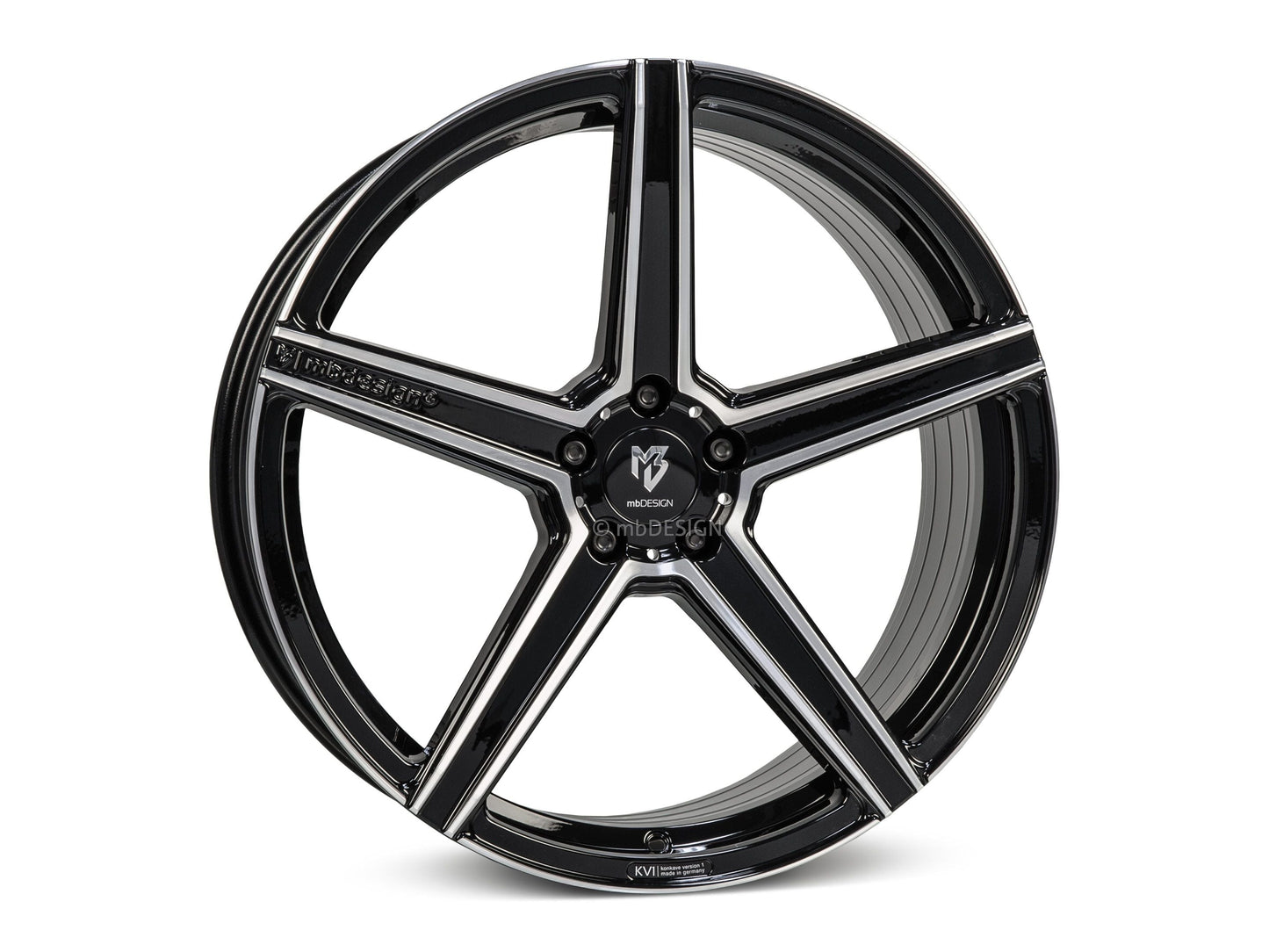 mbDesign Alufelgen MB KV1S 20 Zoll - schwarz glänzend poliert