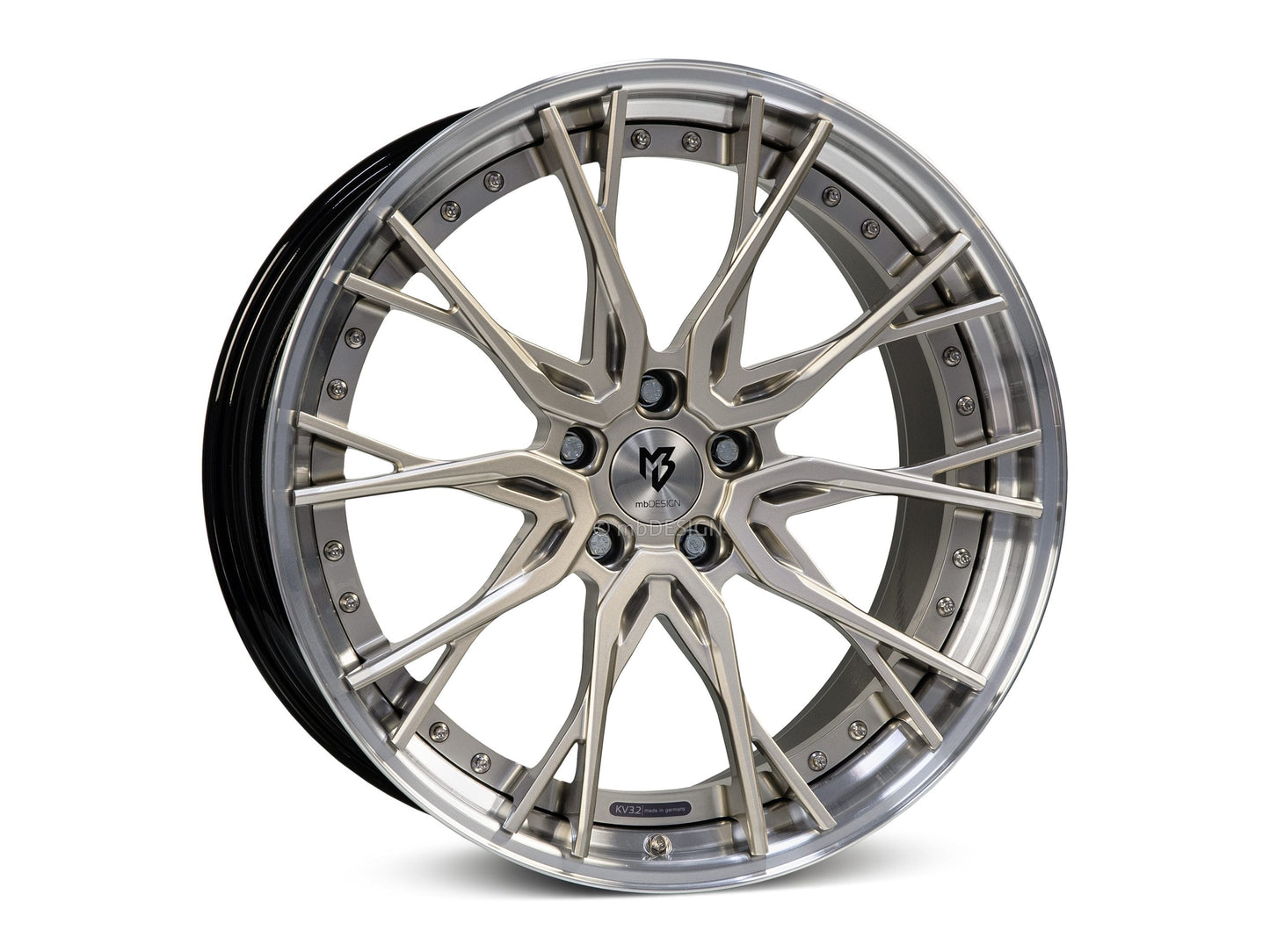 mbDesign Alufelgen MB KV3.2 DC 2-tlg 21 Zoll - champagner glänzend/schwarz glänzend poliert