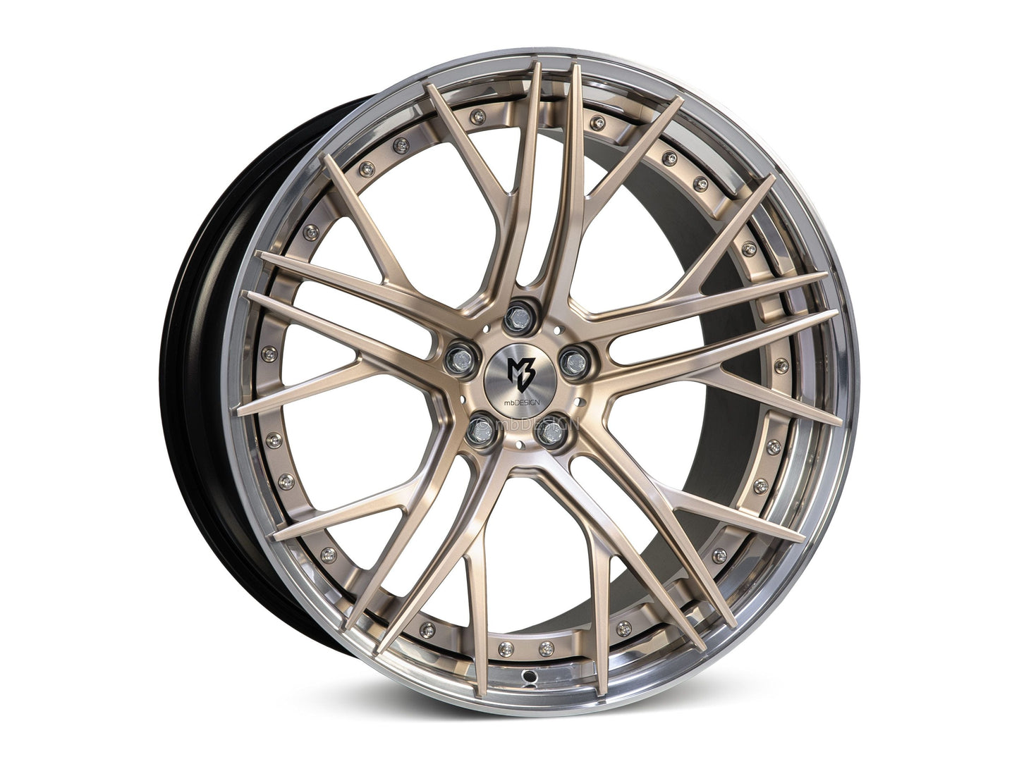 mbDesign Alufelgen MB SF1.3 DC 3-tlg 21 Zoll - rosegold matt Außenbett poliert