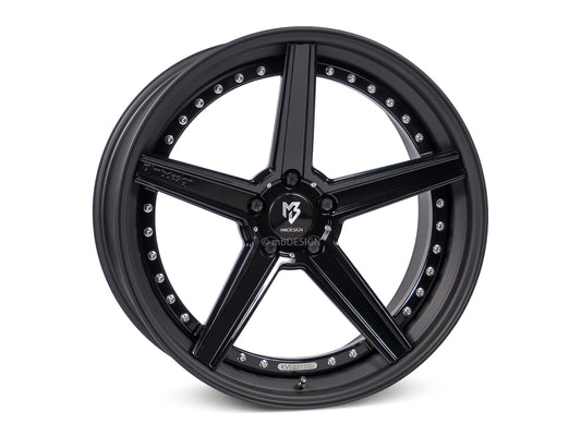 mbDesign Alufelgen MB KV1.3 3-tlg 20 Zoll - schwarz glänzend/schwarz stumpfmatt