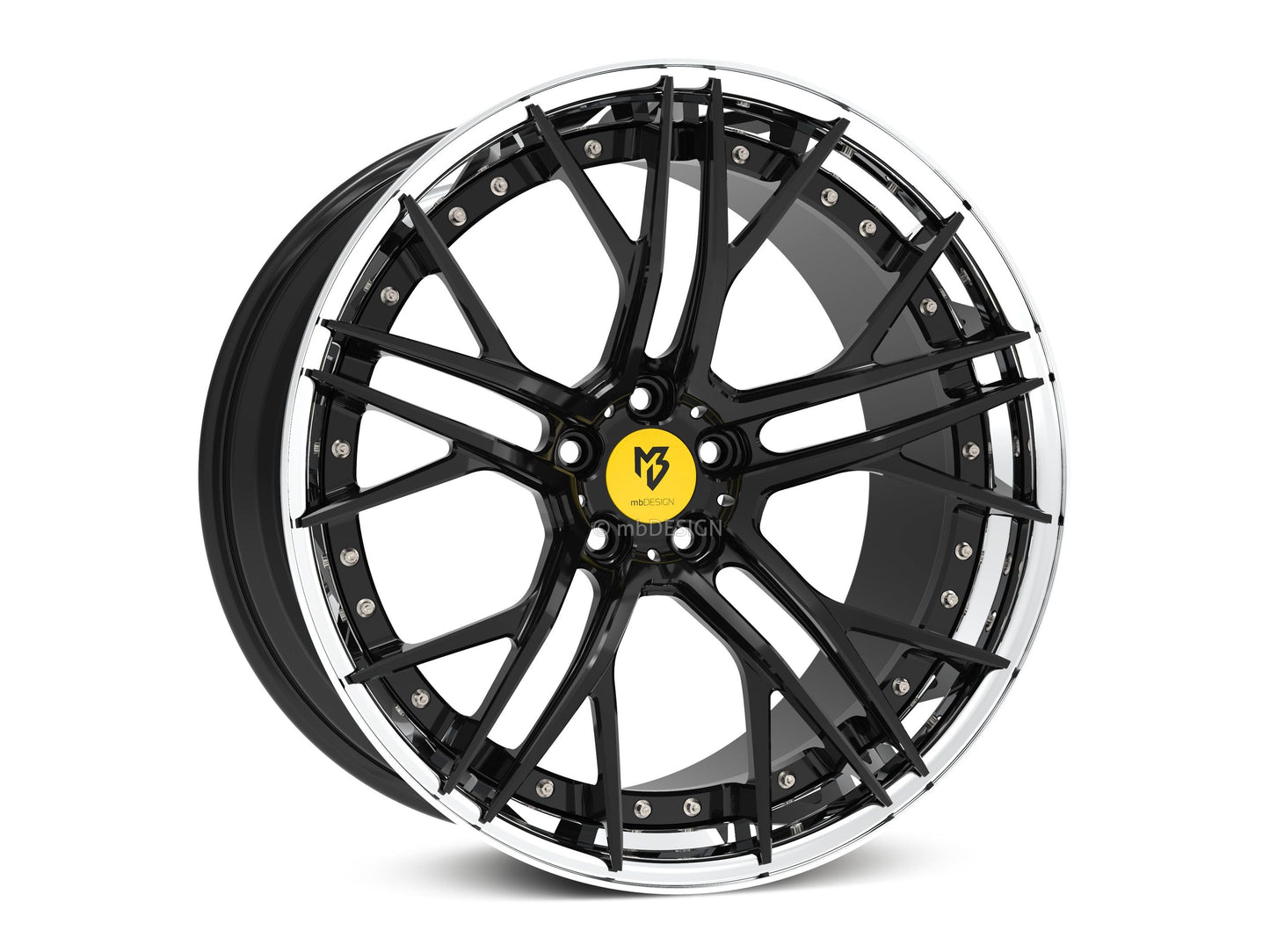 mbDesign Alufelgen MB SF1.3 C 3-tlg 20 Zoll - schwarz glänzend poliert