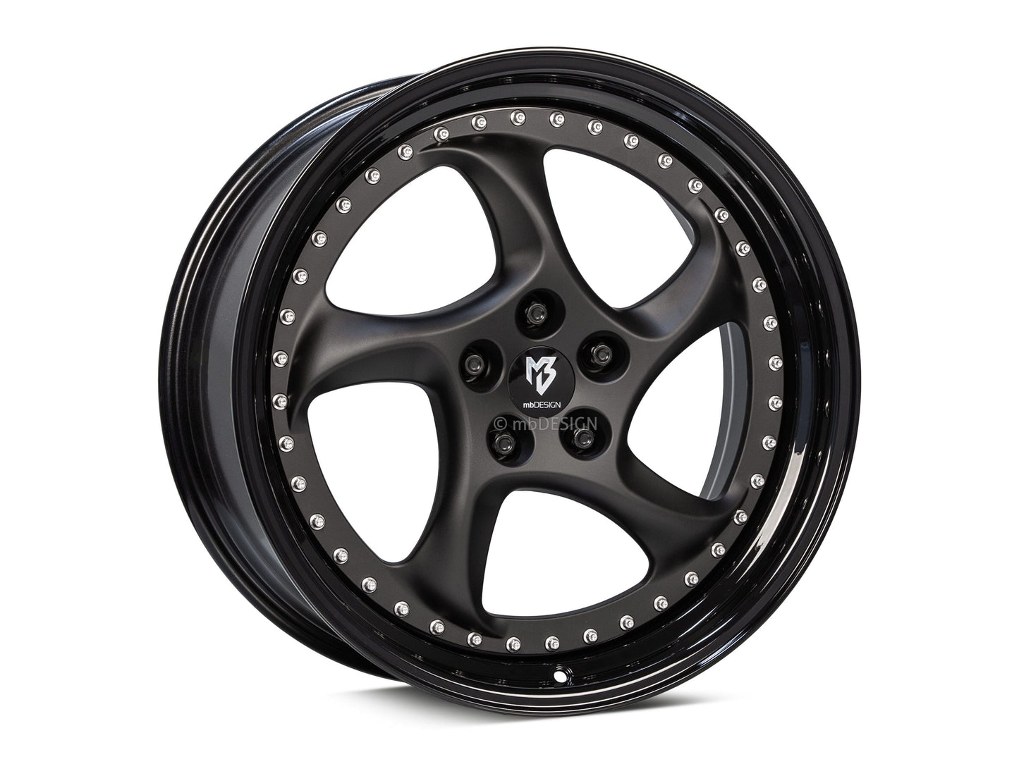 mbDesign Alufelgen MB TURBO Forged 2-tlg 20 Zoll - schwarz stumpfmatt/schwarz glänzend