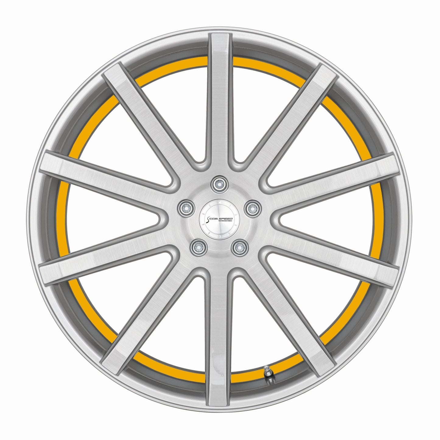 Corspeed DEVILLE Silver-brushed-Surface Trim gelb - gepfeffert.com