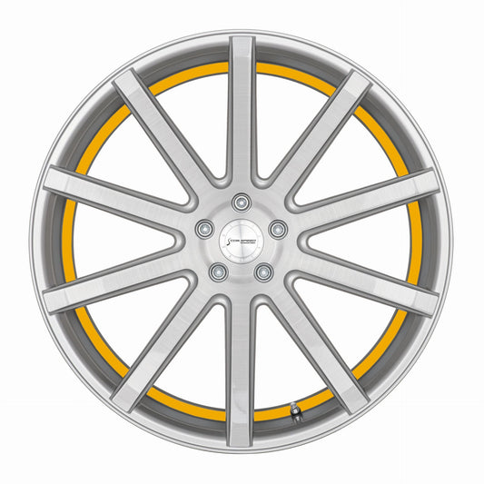 Corspeed DEVILLE Silver-brushed-Surface Trim gelb - gepfeffert.com