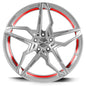 Corspeed KHARMA Silver-brushed-Surface undercut Trimline red - gepfeffert.com