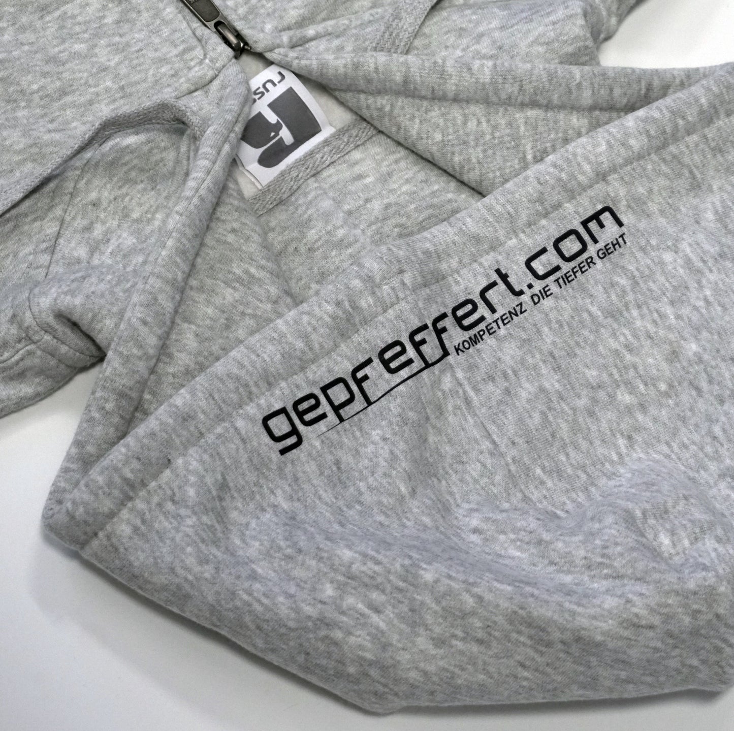 gepfeffert.com® Hoodie-Zipper GRAU/SCHWARZ/PINK/WEIß/DUNKELBLAU ohne Rückenaufdruck - gepfeffert.com
