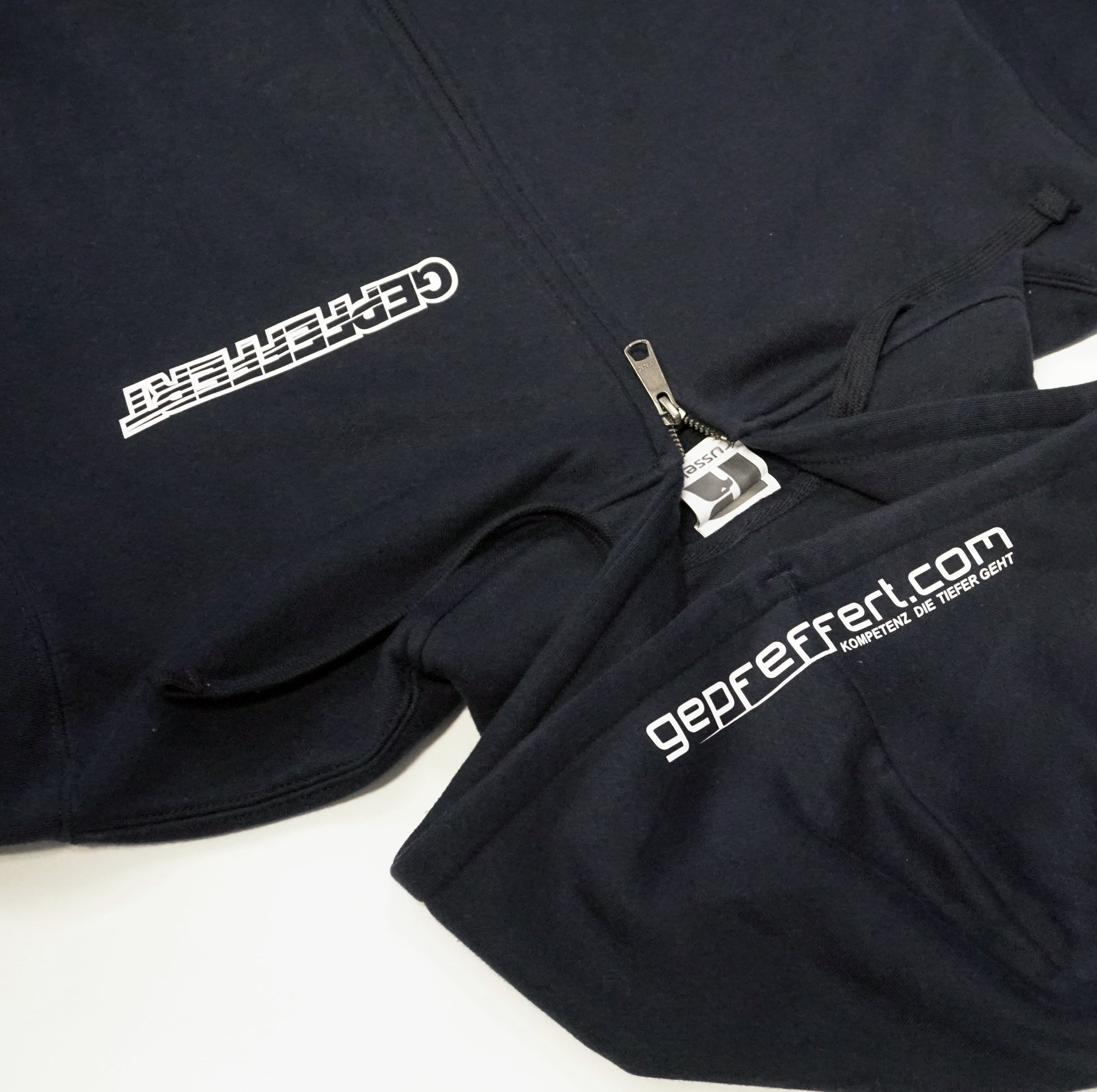 gepfeffert.com® Hoodie-Zipper GRAU/SCHWARZ/PINK/WEIß - gepfeffert.com