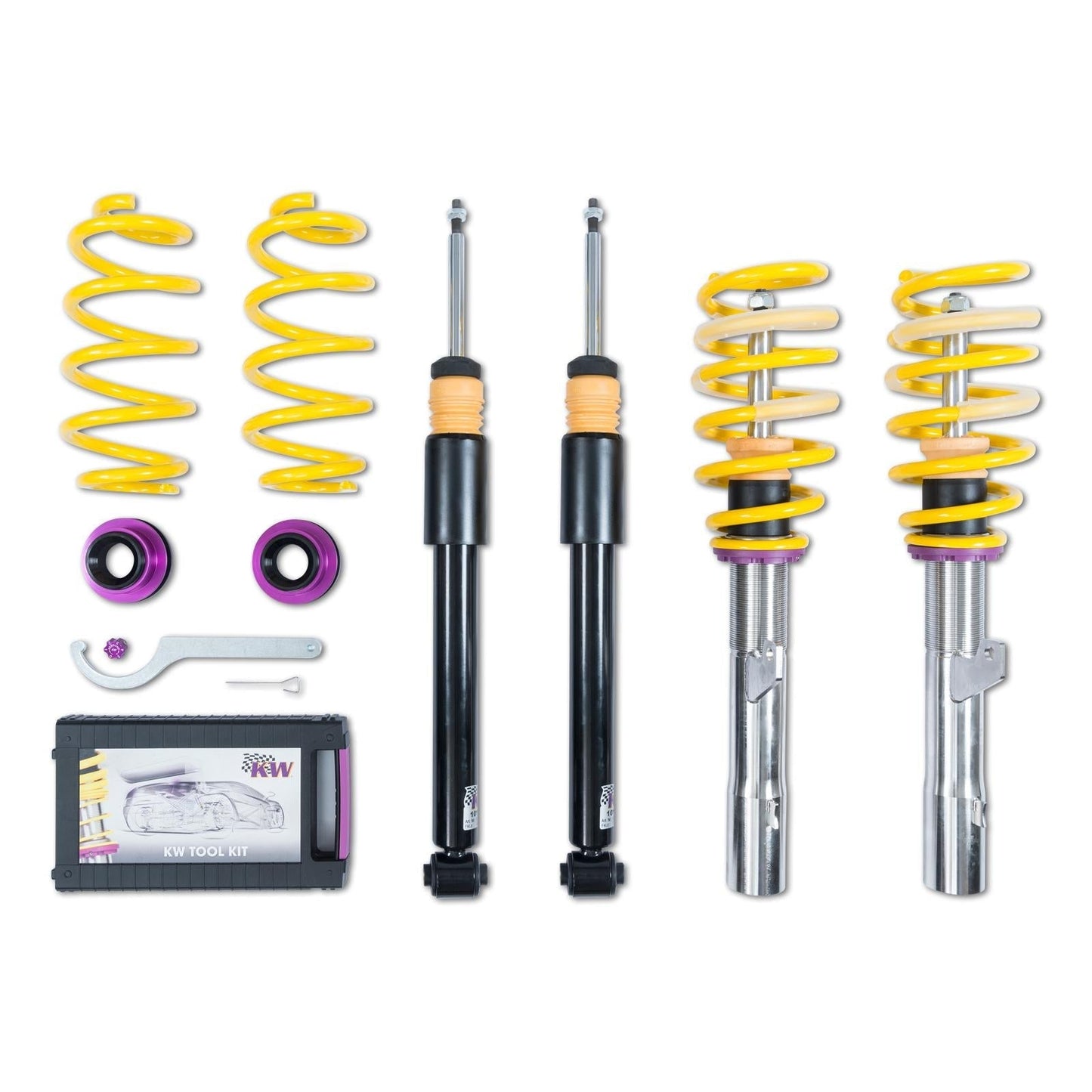 KW Gewindefahrwerk INOX V2 Comfort 30-55mm (50mm Klemmung) 1808000G VW GOLF 7 - gepfeffert.com