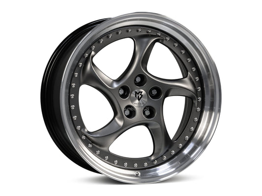 mbDesign Alufelgen MB TURBO Forged 2-tlg 20 Zoll - grau matt/glanzgedreht Acryl Pulverbeschichtet