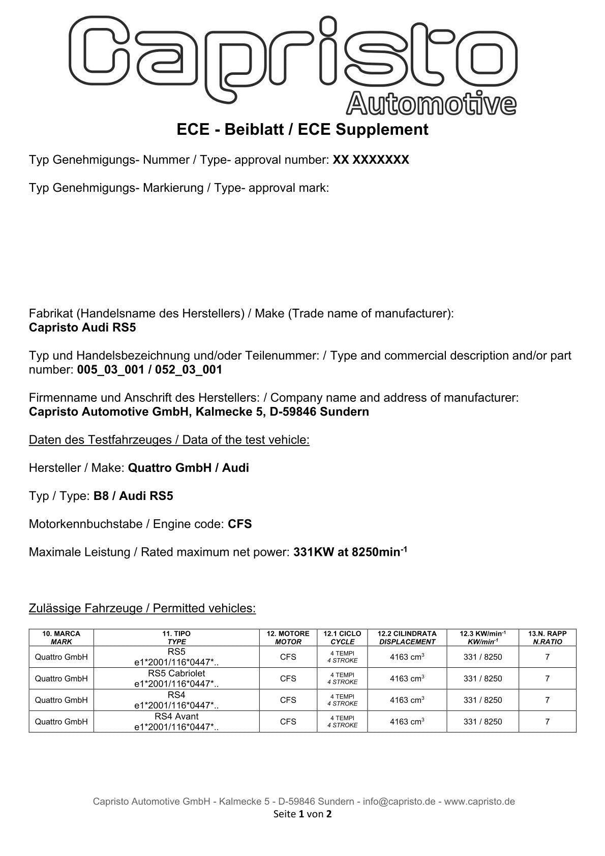Gepfeffert.com Abgasanlage passend für Audi RS4 / RS5 B8 - gepfeffert.com